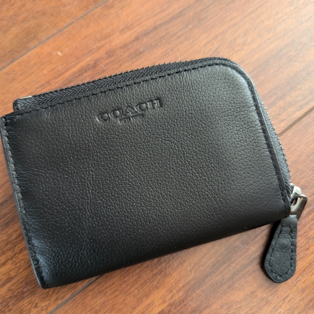 NWT Coach Black Leather Wallet